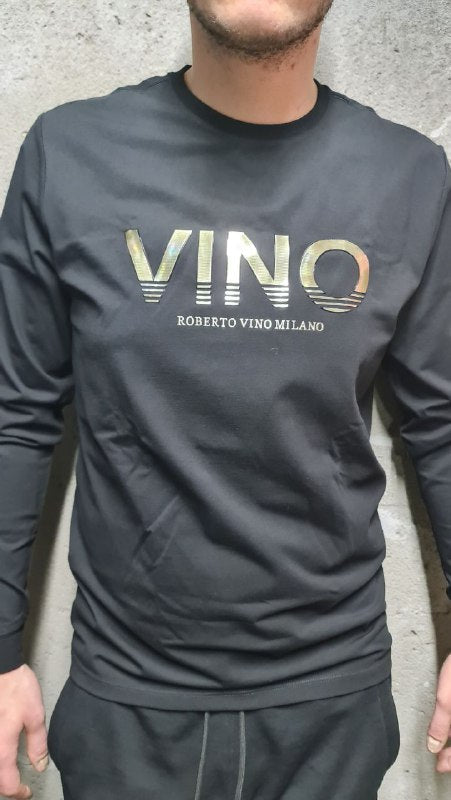 Roberto Vino New רוברטו וינו חולצה שרוול ארוך אפור